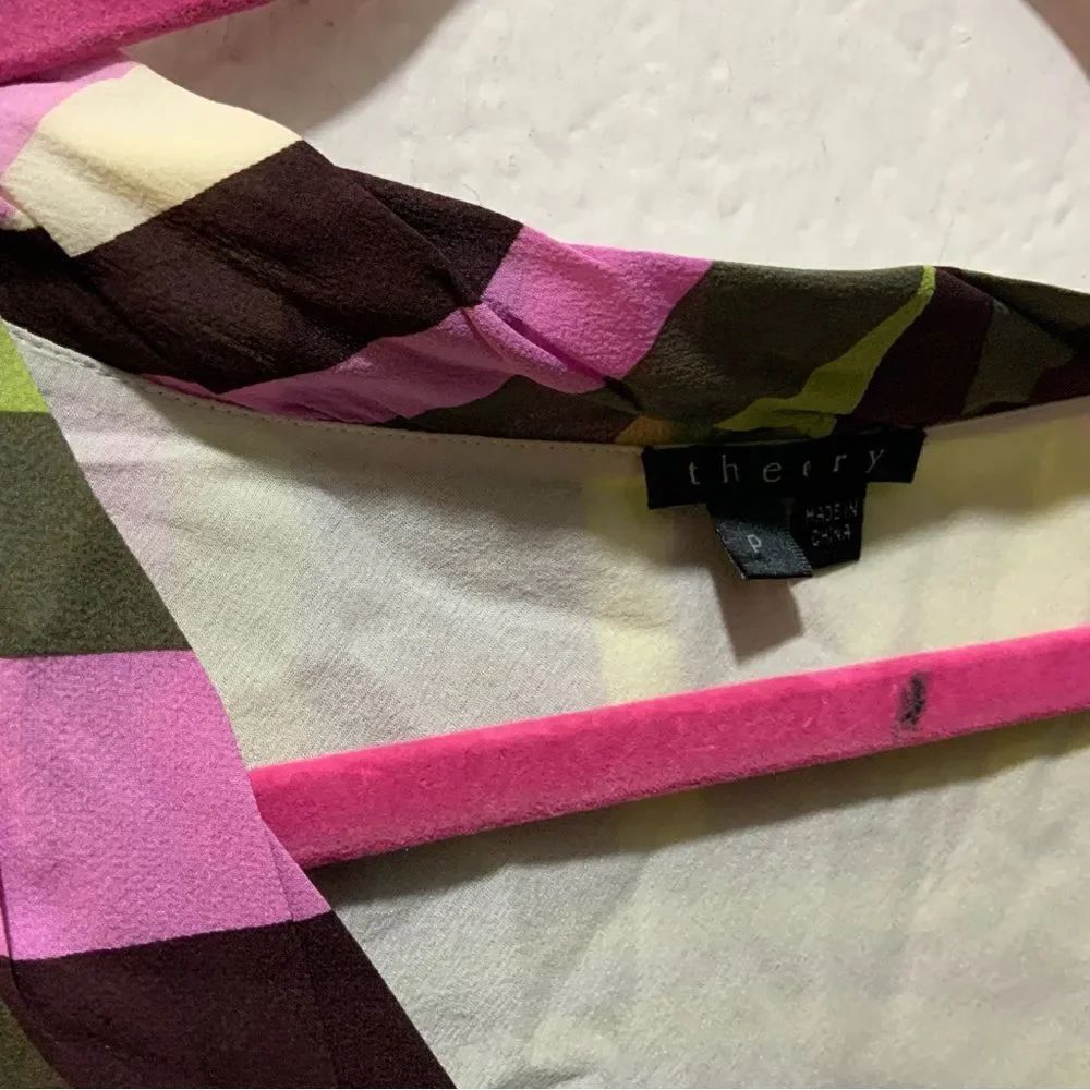 Theory Silk Blend Sleeveless Blouse - Picture 3 of 5